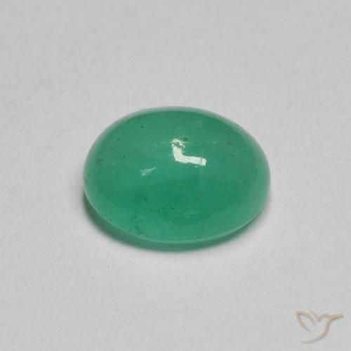 Emerald Gemstone in 7 x 6 mm Size for Sale, Emerald Stone in Medium Green Color