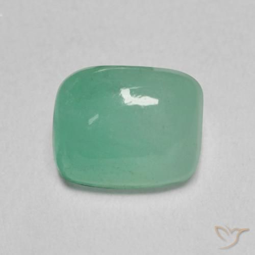 0.79 ct Cushion Cabochon Emerald, 6.1 x 5 mm From Colombia, Photo A