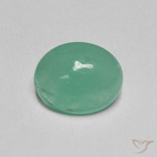1.08ct Natural Pistachio Green Emerald, Oval, Translucent