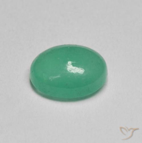 Emerald Gemstone in 7.3 x 6 mm Size for Sale, Emerald Stone in Pistachio Green Color