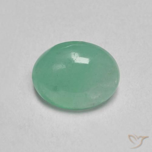 0.57ct Natural Cool Green Emerald, Oval, Translucent