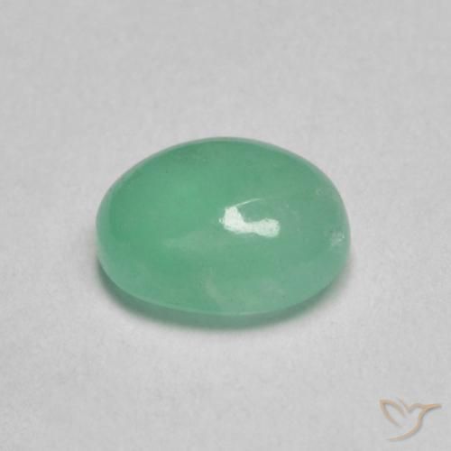 Emerald Gemstone in 5.9 x 4.6 mm Size for Sale, Emerald Stone in Cool Green Color