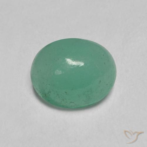0.65ct Natural Light Green Emerald, Oval, Translucent