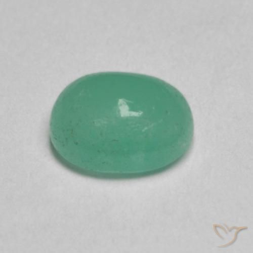 Emerald Gemstone in 6 x 4.8 mm Size for Sale, Emerald Stone in Light Green Color