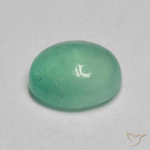 Emerald Gemstone in 6.5 x 5.5 mm Size for Sale, Emerald Stone in Cool Green Color