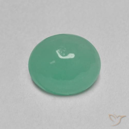 0.83 ct Green Emerald Stone, Natural Emerald in Oval Cabochon Shape for Sale