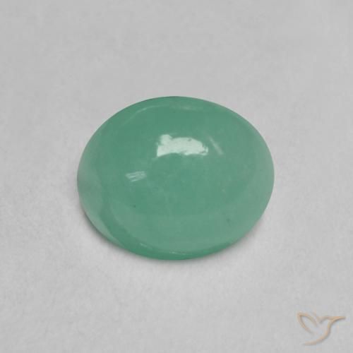 0.64 ct Oval Cabochon Emerald, 5.7 x 4.8 mm From Colombia, Photo A