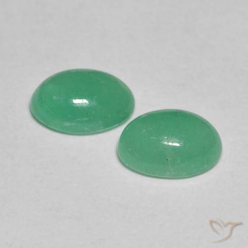 Emerald Gemstones in 6 x 4.3 mm Size for Sale, Emerald Stones in Medium light Green Color