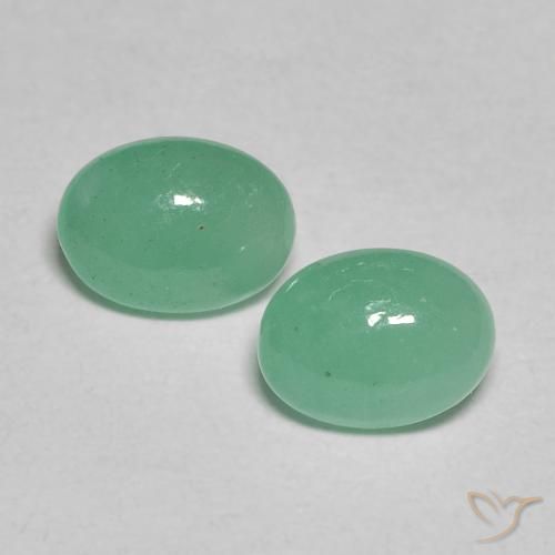 0.97 ct Oval Cabochon Emerald, 5.9 x 5 mm From Colombia, Photo A