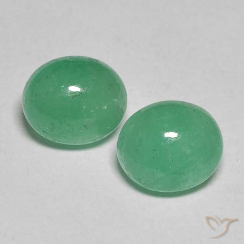 1.83ctw Natural Medium Green Emerald, Oval, Translucent