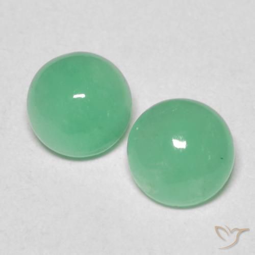 0.85 ct Round Cabochon Emerald, 4.6 mm From Colombia, Photo A
