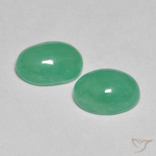Emerald Gemstones in 7 x 5 mm (calibrated) Size for Sale, Emerald Stones in Medium light Green Color