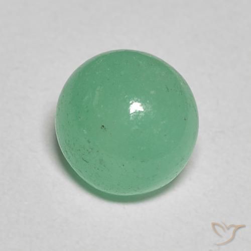1.30 ct Green Emerald Stone, Natural Emerald in Round Cabochon Shape for Sale