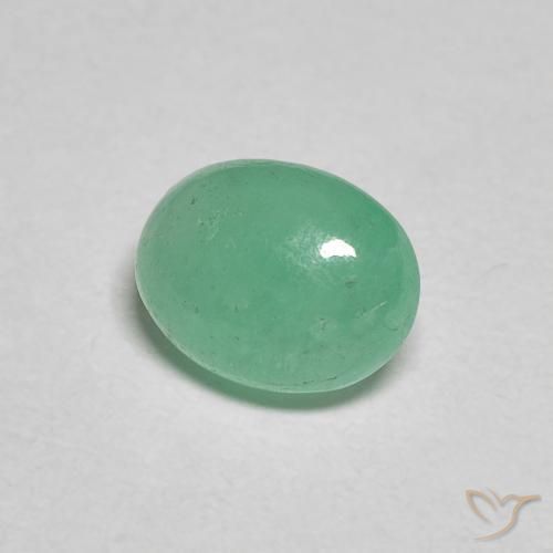 0.91ct Natural Fern Green Emerald, Oval, Translucent