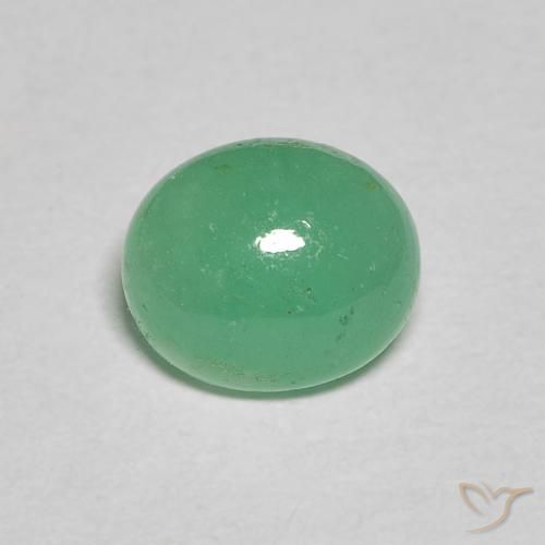 1.04 ct Oval Cabochon Emerald, 6.8 x 5.9 mm From Colombia, Photo A
