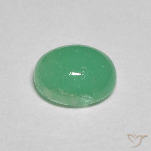 Emerald Gemstone in 6.8 x 5.9 mm Size for Sale, Emerald Stone in Medium Green Color