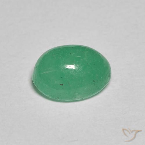 Emerald Gemstone in 7.2 x 5.5 mm Size for Sale, Emerald Stone in Clover Green Color