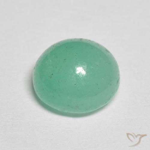 Emerald Gemstone in 7 mm (calibrated) Size for Sale, Emerald Stone in Fern Green Color