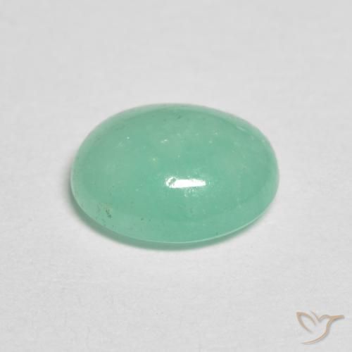 Emerald Gemstone in 7.3 x 6.1 mm Size for Sale, Emerald Stone in Fern Green Color