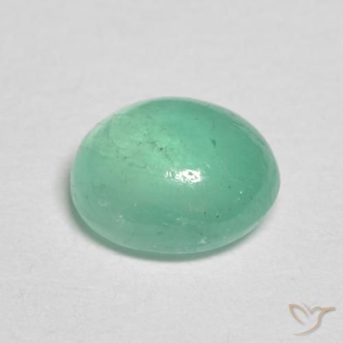 Emerald Gemstone in 6.3 x 5.5 mm Size for Sale, Emerald Stone in Pistachio Green Color