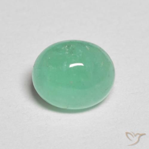 0.61ct Natural Pistachio Green Emerald, Oval, Translucent