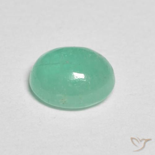 Emerald Gemstone in 5.8 x 4.8 mm Size for Sale, Emerald Stone in Pistachio Green Color