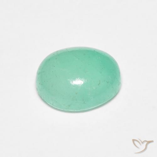Emerald Gemstone in 6.6 x 5.6 mm Size for Sale, Emerald Stone in Light Green Color