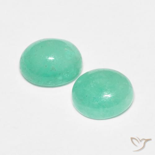 Emerald Gemstones in 6 x 5 mm Size for Sale, Emerald Stones in Light Green Color