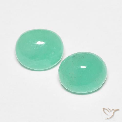 1.29ctw Natural Light Green Emerald, Oval, Translucent
