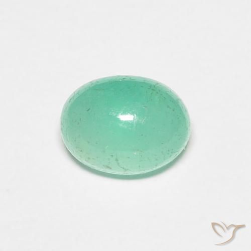 0.91ct Natural Light Green Emerald, Oval, Translucent