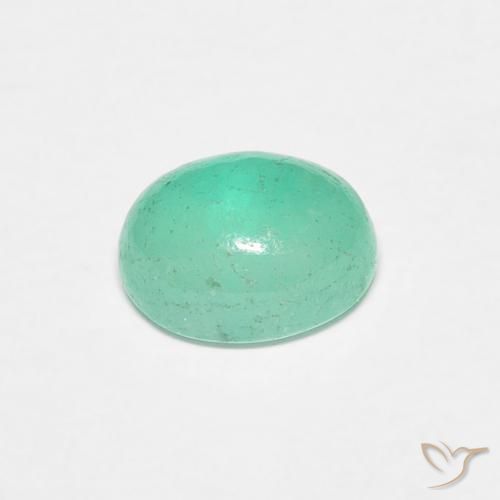 Emerald Gemstone in 6.7 x 5.1 mm Size for Sale, Emerald Stone in Light Green Color