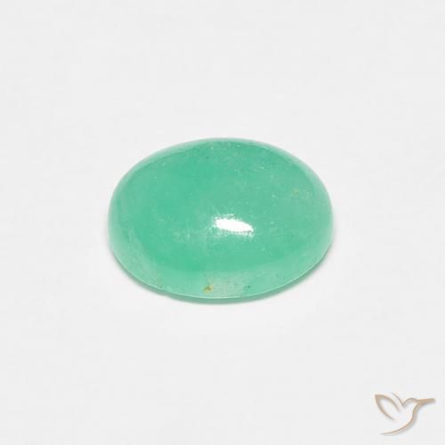 Emerald Gemstone in 7.5 x 5.7 mm Size for Sale, Emerald Stone in Light Green Color