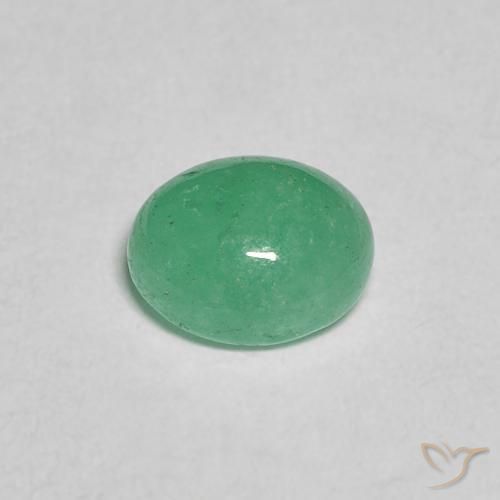 Emerald Gemstone in 6.5 x 5.5 mm Size for Sale, Emerald Stone in Mint Green Color