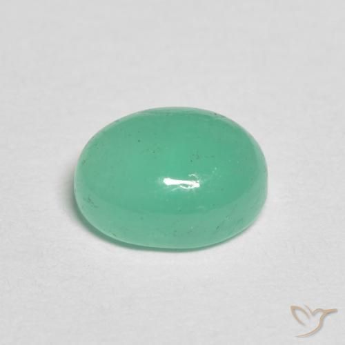 Emerald Gemstone in 7.2 x 5.4 mm Size for Sale, Emerald Stone in Bright Green Color