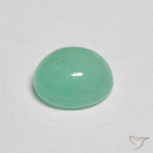 Emerald Gemstone in 6.8 x 5.9 mm Size for Sale, Emerald Stone in Bright Green Color