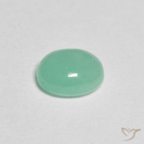 Emerald Gemstone in 6.2 x 5.2 mm Size for Sale, Emerald Stone in Light Green Color