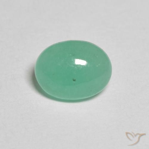 Esmeralda cabujón ovalada de 0,78 ct, 6,7 x 5,2 mm de Colombia, Photo A
