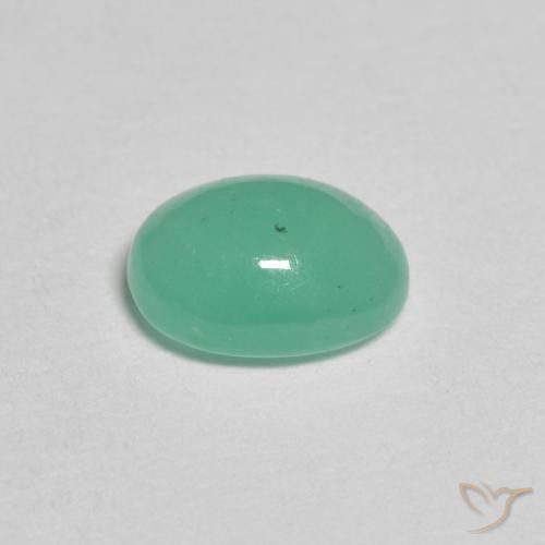 Emerald Gemstone in 6.7 x 5.2 mm Size for Sale, Emerald Stone in Pistachio Green Color