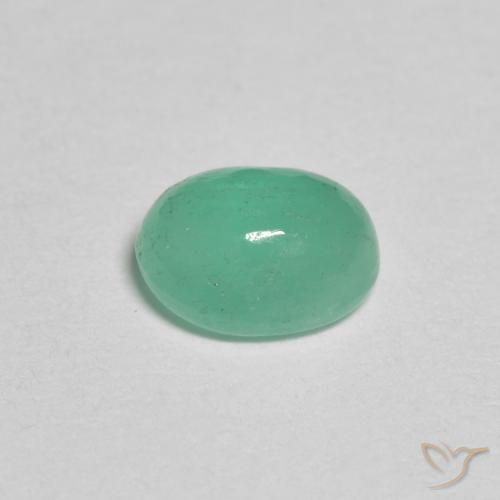 Emerald Gemstone in 6.3 x 5.1 mm Size for Sale, Emerald Stone in Pistachio Green Color