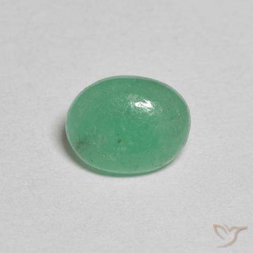 0.62ct Natural Light Green Emerald, Oval, Translucent