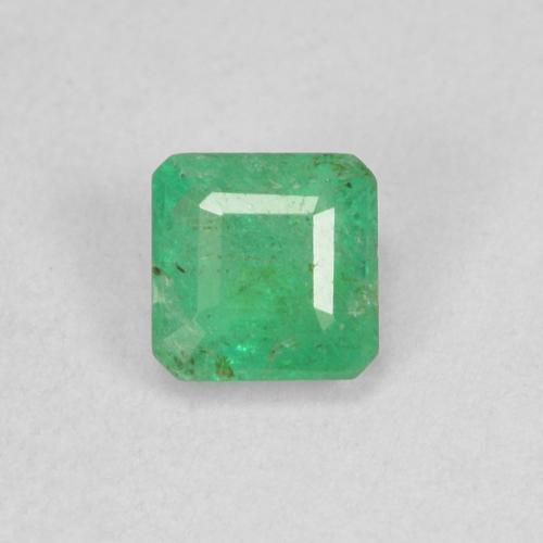 4.1 x 4.1mm Octagon Step Cut Green Emerald from Colombia, Weight of 0.36ct, Natural oiled Gemstone in SI Clarity, 1pc Emerald - Color: Bright Green, Mohs Hardness of 7.5 - 8 suitable for daily wear jewelry, May Birthstone, Photo A