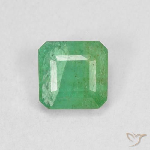 0.42ct Natural Shamrock Green Emerald, Emerald Cut, SI