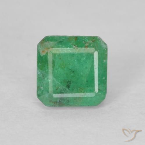 0.27ct Natural Light Basil Green Emerald, Emerald Cut, SI