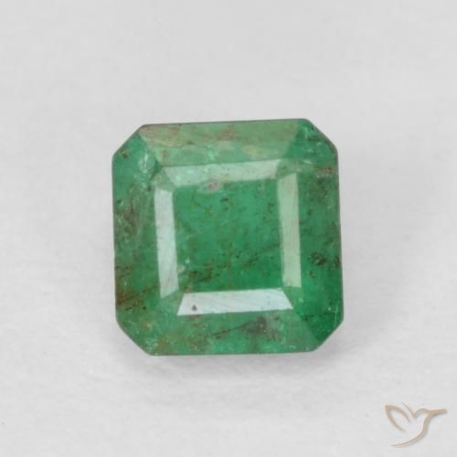 0.40ct Natural Medium Green Emerald, Emerald Cut, SI