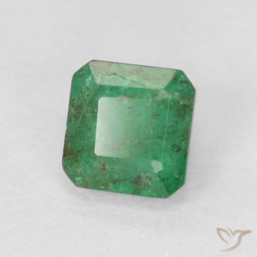 0.40 ct Green Emerald Stone, Natural Emerald in Octagon Step Cut Shape for Sale