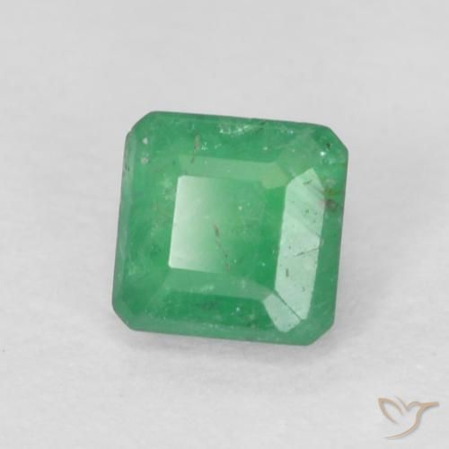 0.27 ct Green Emerald Stone, Natural Emerald in Octagon Step Cut Shape for Sale