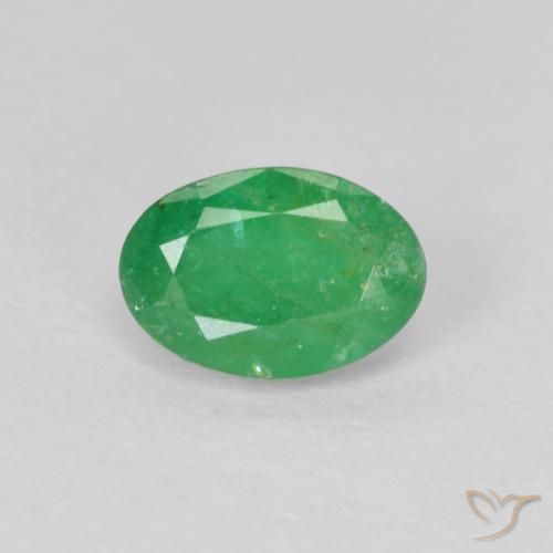 0.48 ct Oval Cut Emerald, 6 x 4.1 mm From Colombia, Photo A