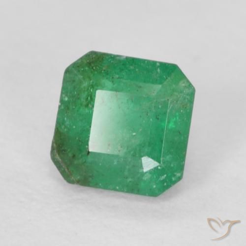 0.27 ct Green Emerald Stone, Natural Emerald in Octagon Step Cut Shape for Sale