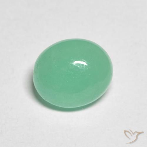 1.14ct Natural Medium Green Emerald, Oval, Translucent