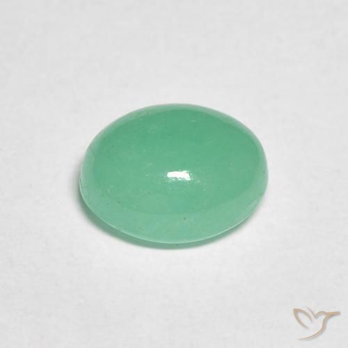 Emerald Gemstone in 7.1 x 6.1 mm Size for Sale, Emerald Stone in Medium Green Color